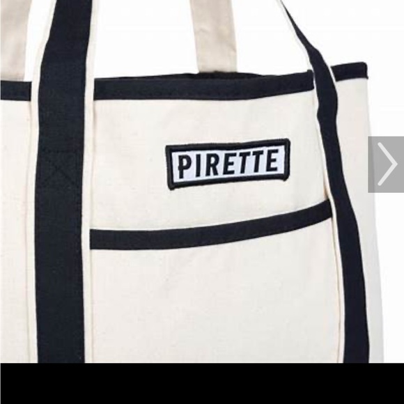 Pirette Black and Cream Women's Tote Bag - Picture 2 of 6